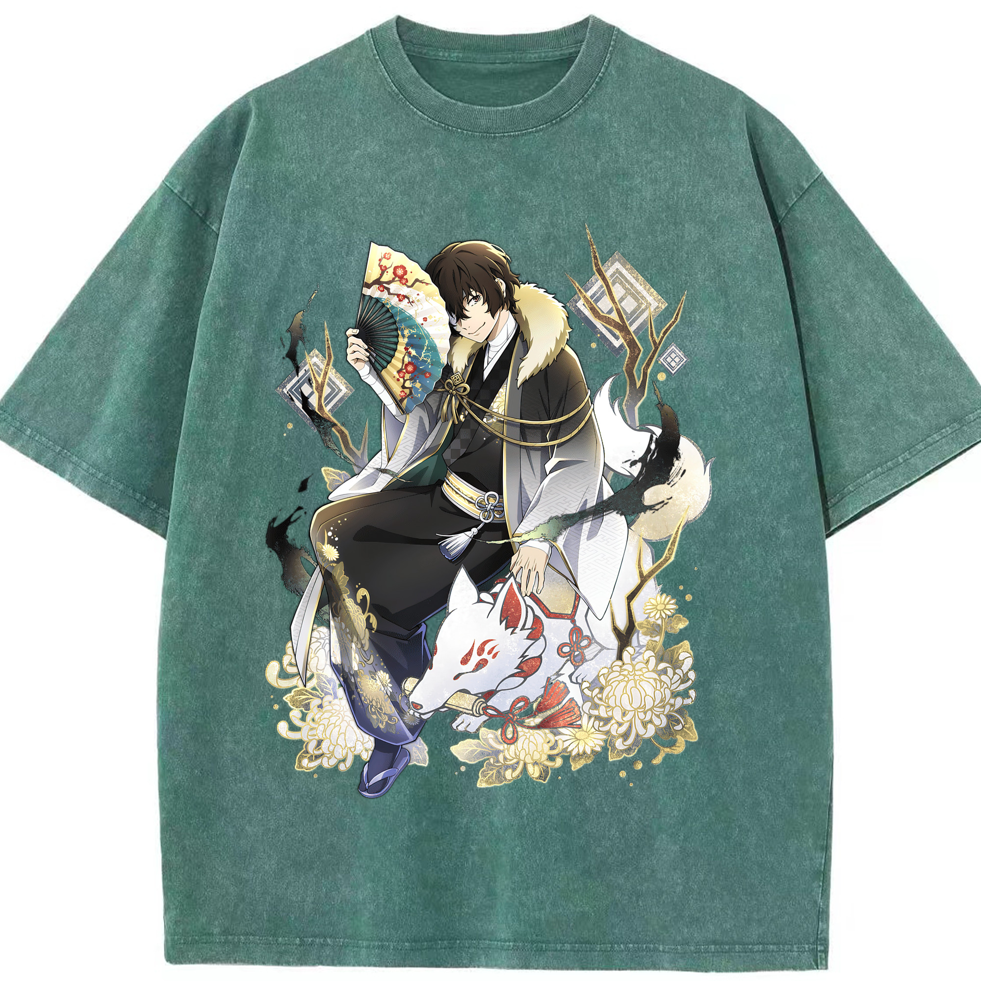 （画像用） 文豪ストレイドッグス Bungo Stray Dogs 綿100% ヴィンテージ風 半袖Tシャツ（フロントプリント）